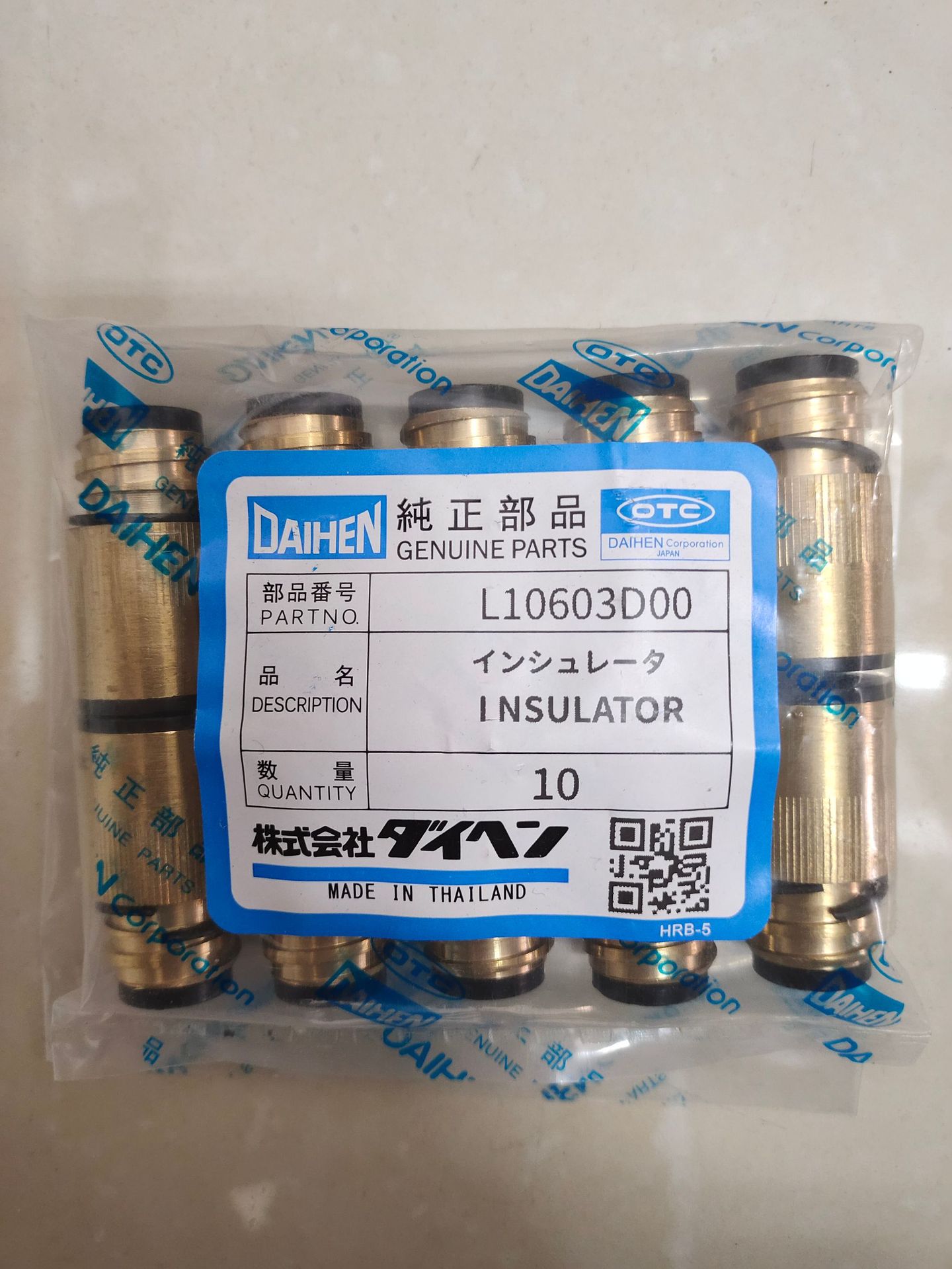 OTC機器人原裝進口絕緣套環(huán)L10603D00